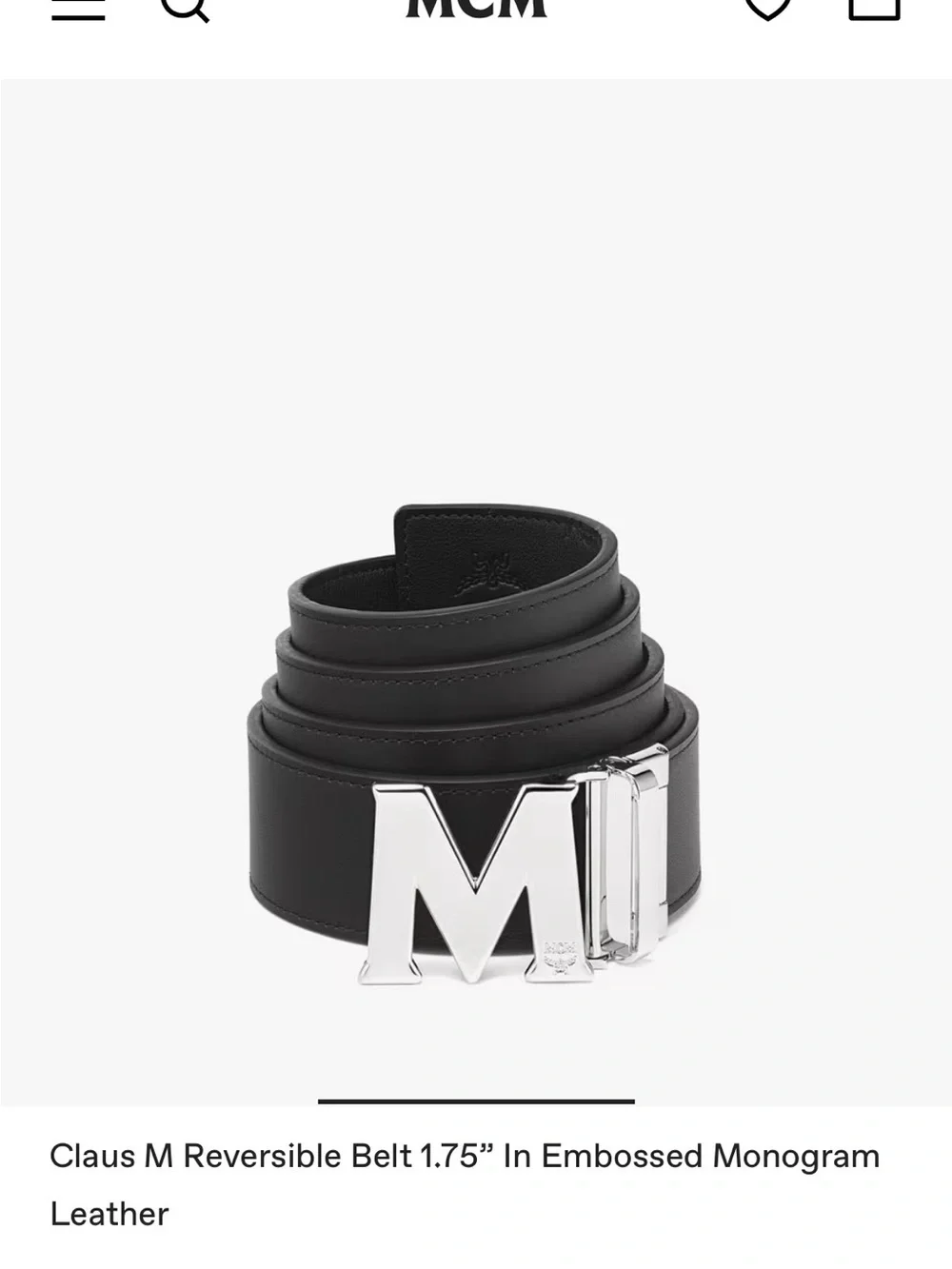 MCM reversible belt